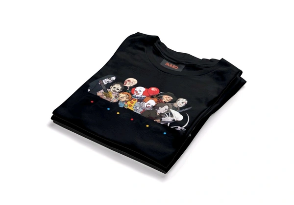 FRIENDS half Sleeve Round Neck Tshirt  - Black, Xxl