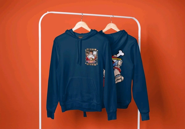 Monkey D Luffy One Piece Hoodie  - Navy blue, Xl