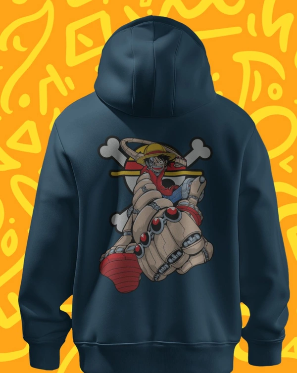 Monkey D Luffy One Piece Hoodie  - Navy blue, Xl