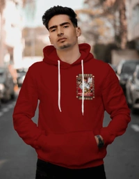 Monkey D Luffy One Piece Hoodie  - Maroon, Xxl
