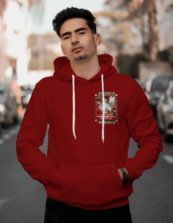 Monkey D Luffy One Piece Hoodie  - Maroon, Xxl