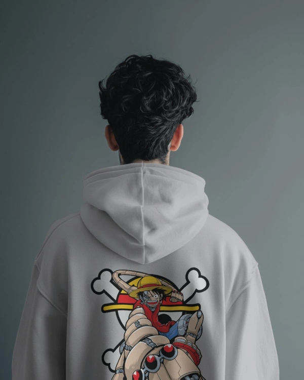 Monkey D Luffy One Piece Hoodie  - grey, Xl