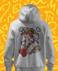 Monkey D Luffy One Piece Hoodie  - White, L
