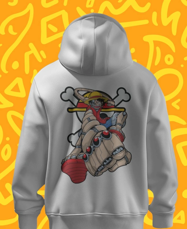 Monkey D Luffy One Piece Hoodie  - White, L
