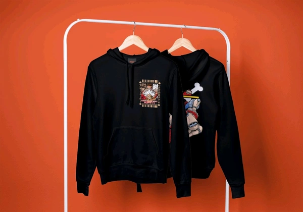 Monkey D Luffy One Piece Hoodie  - Black, Xl