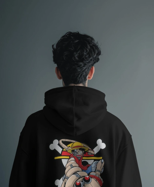 Monkey D Luffy One Piece Hoodie  - Black, Xl