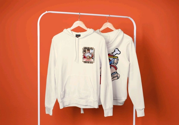 Monkey D Luffy One Piece Hoodie  - off white, Xl