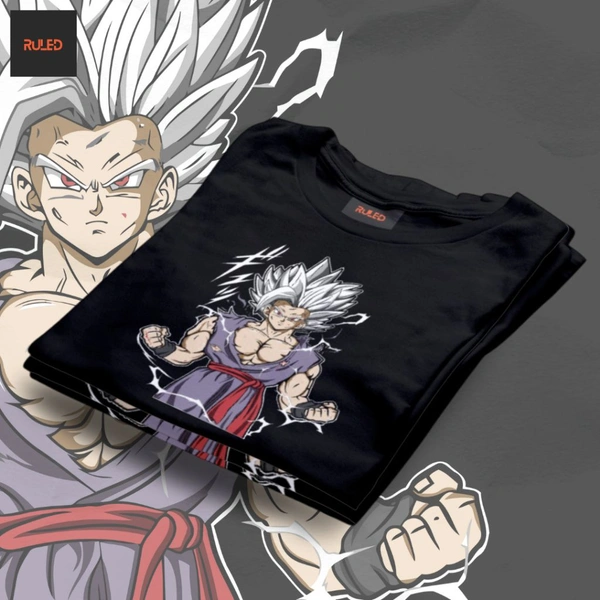 GOKU half Sleeve Round Neck Tshirt - Black, L