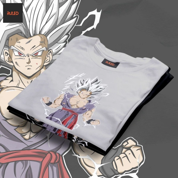 GOKU half Sleeve Round Neck Tshirt - grey, L