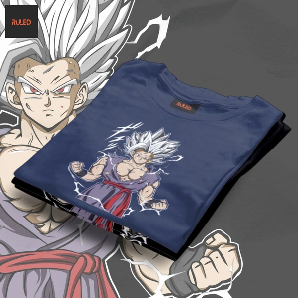 GOKU half Sleeve Round Neck Tshirt - Navy blue, Xl
