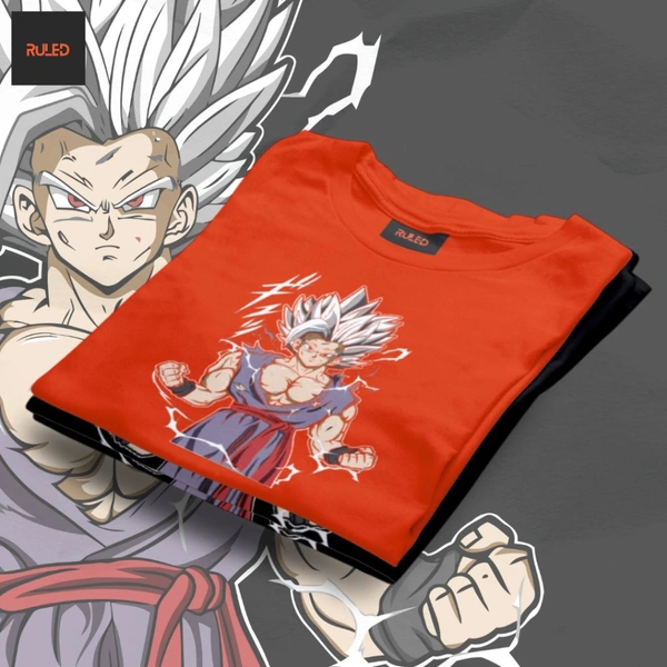 GOKU half Sleeve Round Neck Tshirt - red, S