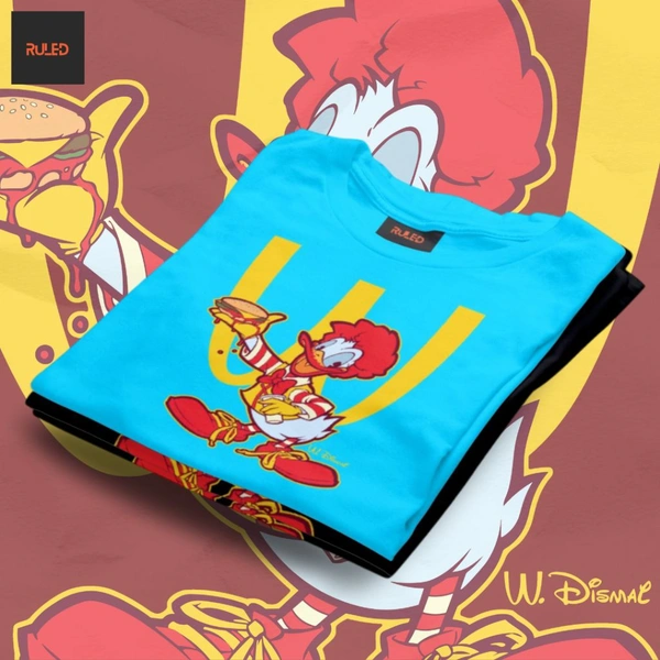  Donald's half Sleeve Round Neck Tshirt - blue, L