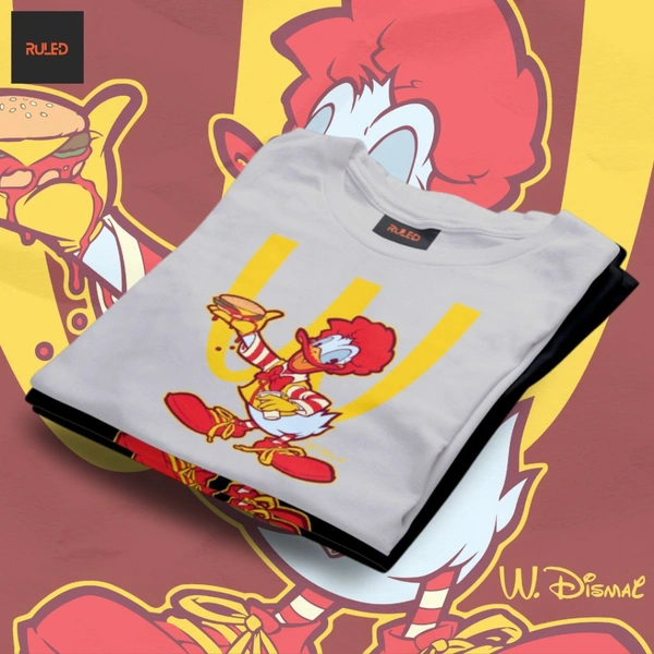  Donald's half Sleeve Round Neck Tshirt - grey, Xxl