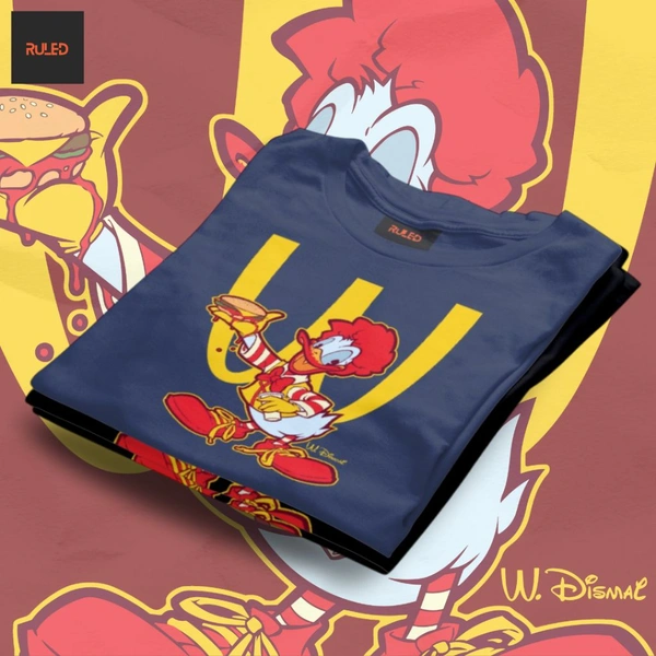  Donald's half Sleeve Round Neck Tshirt - Navy blue, Xl