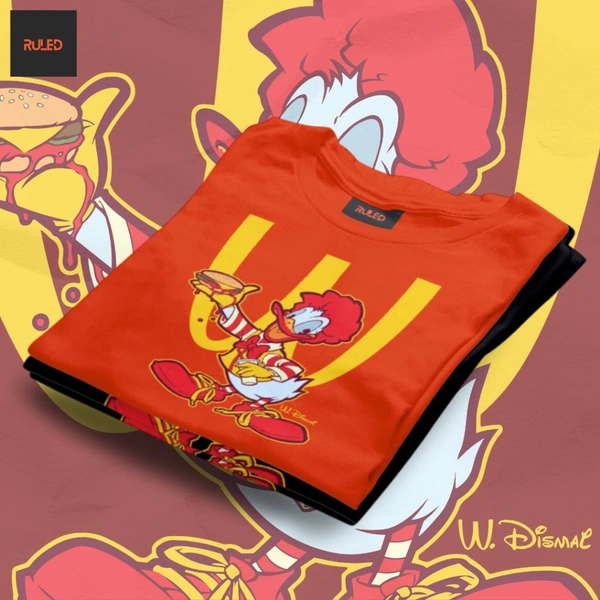  Donald's half Sleeve Round Neck Tshirt - red, Xl