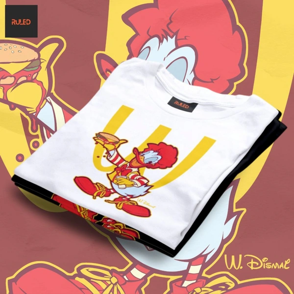  Donald's half Sleeve Round Neck Tshirt - White, Xl