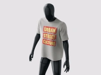 Urban Street Culture Tee - grey, M
