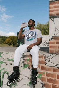Skater Graffiti Tee - grey, L