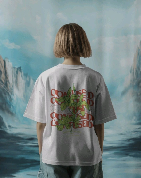 Embrace 🌿 Nature's Fashion Confused Tee - White, S