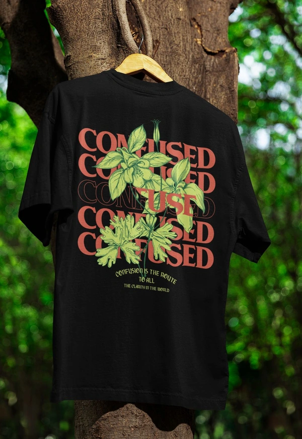 Embrace 🌿 Nature's Fashion Confused Tee - Black, S