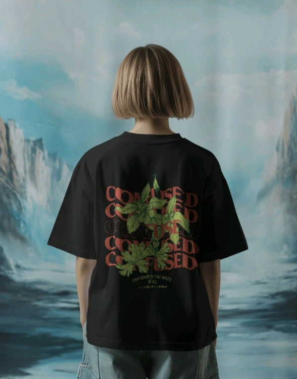 Embrace 🌿 Nature's Fashion Confused Tee - Black, L