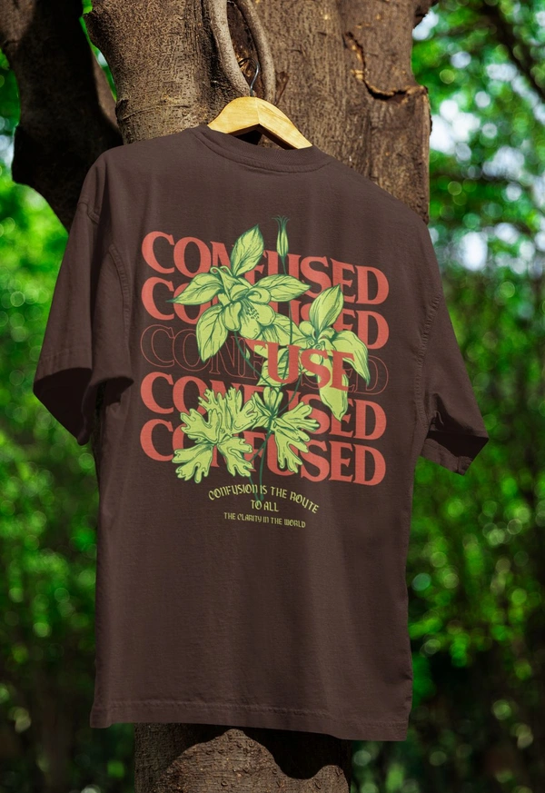 Embrace 🌿 Nature's Fashion Confused Tee - brown, Xl