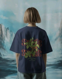 Embrace 🌿 Nature's Fashion Confused Tee - Navy blue, L