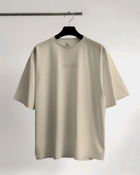 Majestic Warrior Oversized Tee - beige, L