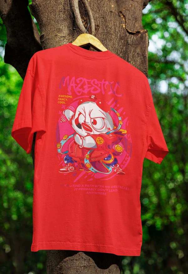 Majestic Warrior Oversized Tee - red, M