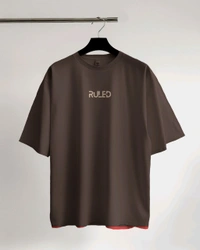 Majestic Warrior Oversized Tee - brown, M