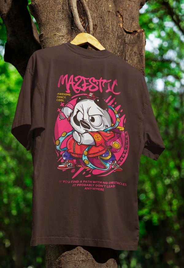 Majestic Warrior Oversized Tee - brown, Xl