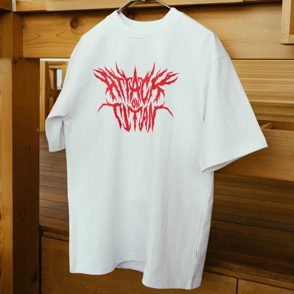 RULED Unleash the Beast: Attack on Titan Graphic Tee - beige, xl
