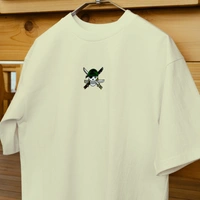 RULED Zoro's Three-Sword Dragon Strike Tee ⚔🐉🔥 - off white, m