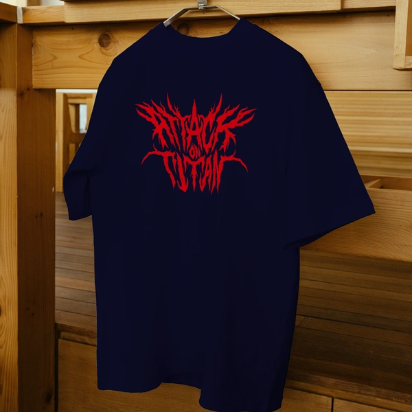 RULED Unleash the Beast: Attack on Titan Graphic Tee - navy blue, s