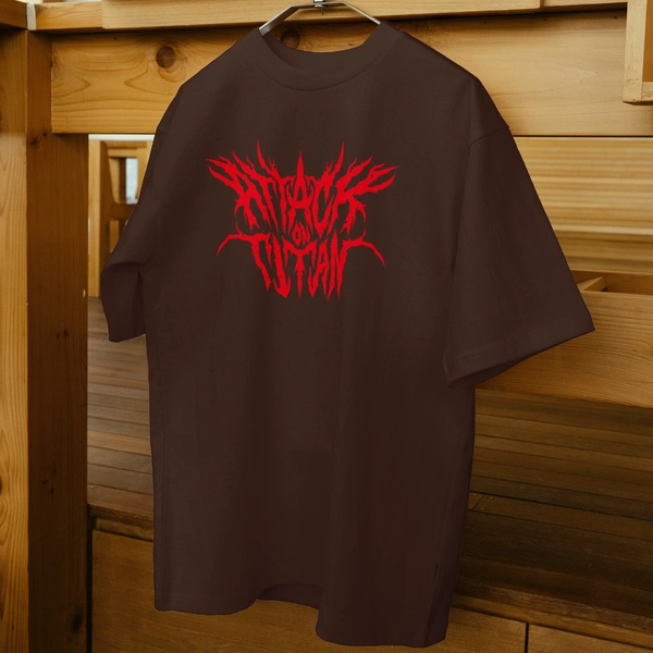 RULED Unleash the Beast: Attack on Titan Graphic Tee - brown, xxl