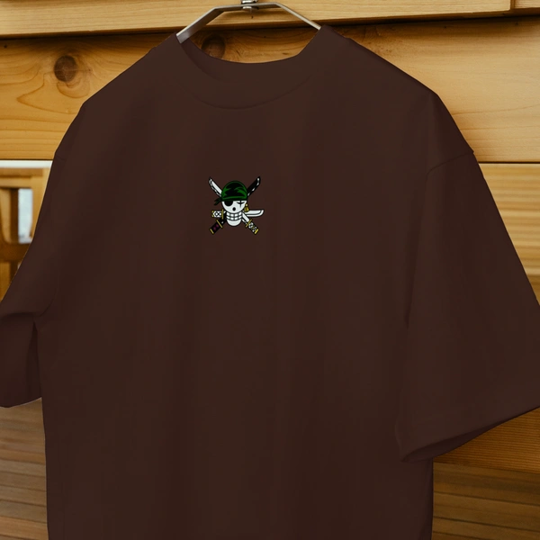 RULED Zoro's Three-Sword Dragon Strike Tee ⚔🐉🔥 - brown, m