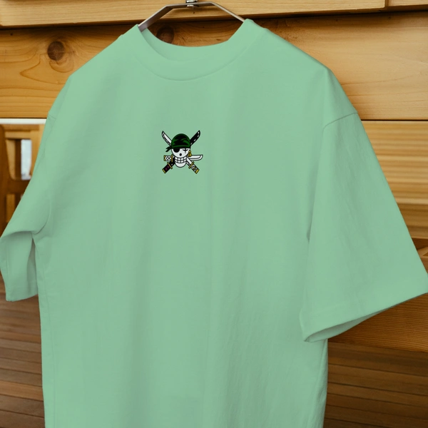 RULED Zoro's Three-Sword Dragon Strike Tee ⚔🐉🔥 - sage green, m