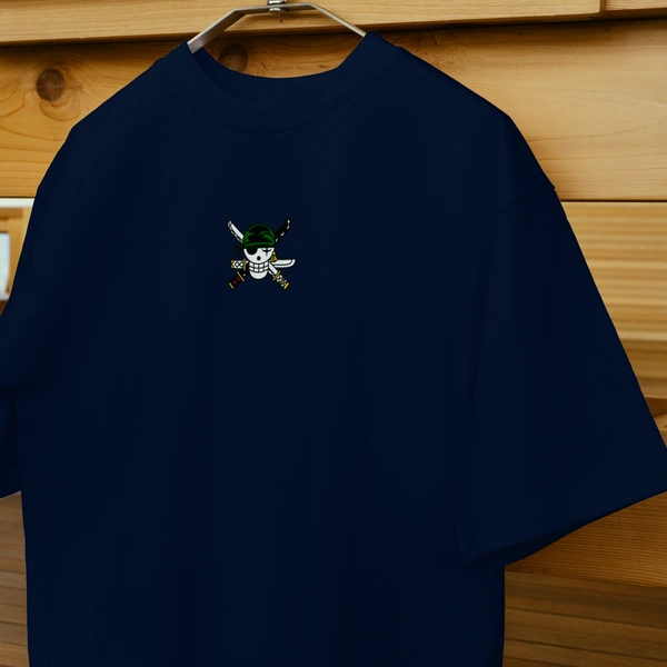 RULED Zoro's Three-Sword Dragon Strike Tee ⚔🐉🔥 - navy blue, m