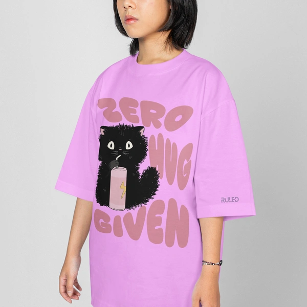 RULED Zero Hug Given Oversized T-Shirt India – ruled  - lavender, s