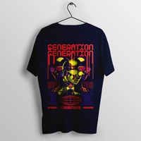RULED GENERATION Oversized T-Shirt – Urban Streetwear India | Graphic Anime-Inspired Tee - navy blue, xl