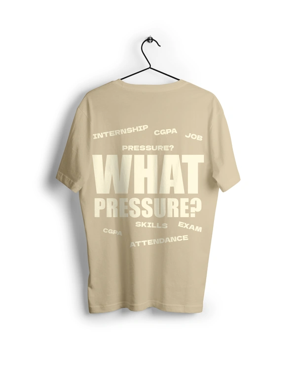RULED WHAT PRESSURE? Oversized T-Shirt - beige, m