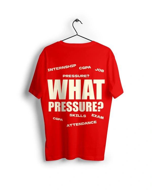 RULED WHAT PRESSURE? Oversized T-Shirt - red, s