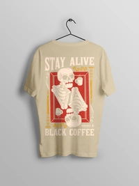 RULED Stay Alive Skeleton Oversized T-Shirt  | RULED - beige, xl