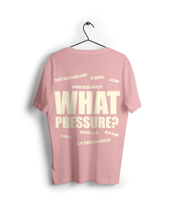 RULED WHAT PRESSURE? Oversized T-Shirt - baby pink, m