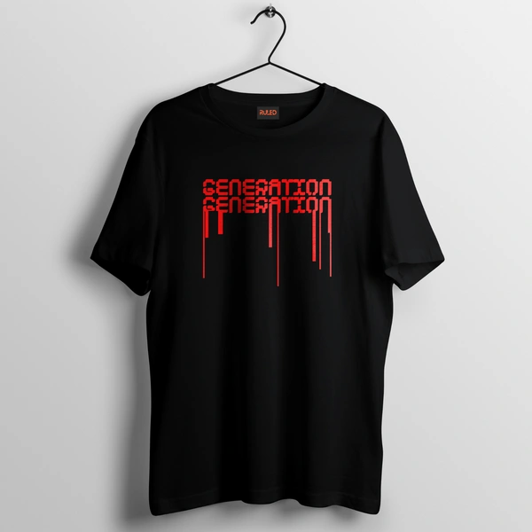 RULED GENERATION Oversized T-Shirt – Urban Streetwear India | Graphic Anime-Inspired Tee - black, s