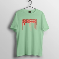 RULED GENERATION Oversized T-Shirt – Urban Streetwear India | Graphic Anime-Inspired Tee - sage green, s