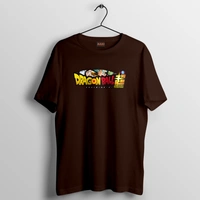 RULED Dragon Ball Inspired Oversized Goku Tee – Ultra Instinct Flame Design - brown, xl