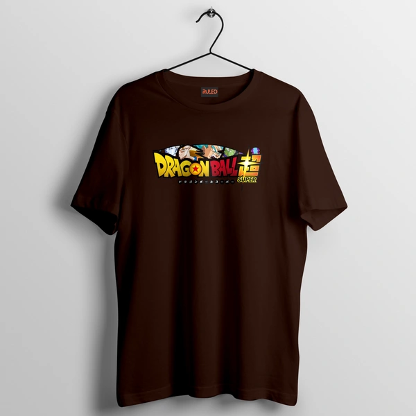 RULED Dragon Ball Inspired Oversized Goku Tee – Ultra Instinct Flame Design - brown, xl