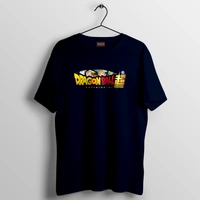 RULED Dragon Ball Inspired Oversized Goku Tee – Ultra Instinct Flame Design - navy blue, l