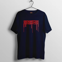 RULED GENERATION Oversized T-Shirt – Urban Streetwear India | Graphic Anime-Inspired Tee - navy blue, xl